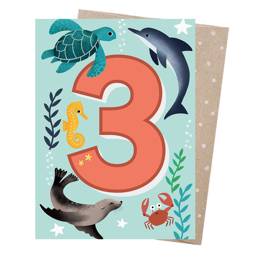 Greeting Card - Age 3 - Under The Sea