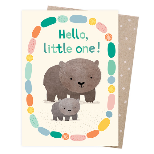 Greeting Card - Welcome Baby Wombat