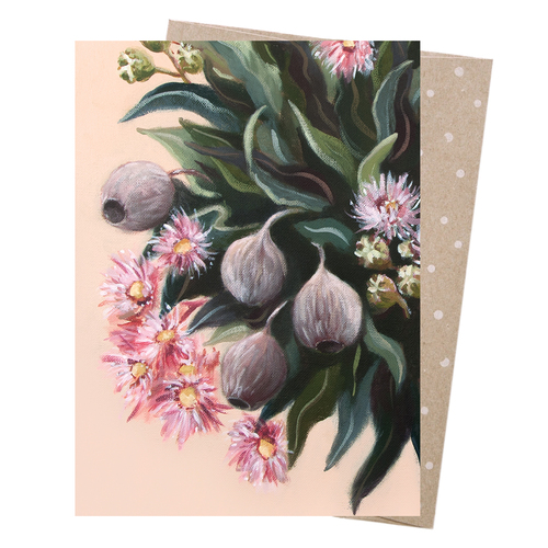 Greeting Card - Pink Gumnuts 
