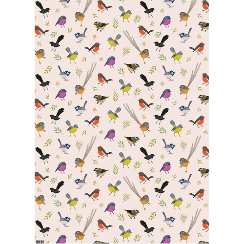 Flat Wrapping Paper - Little Birdies 