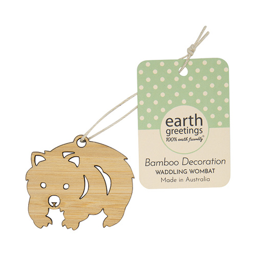Mini Bamboo Decoration - Waddling Wombat